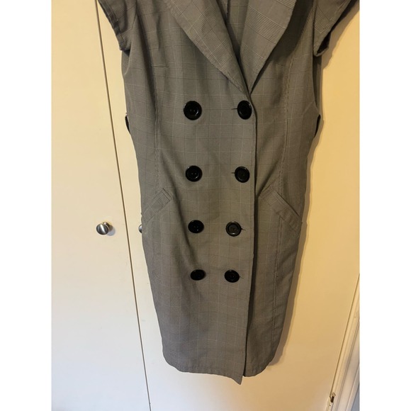 RB Collection New York Vintage 90s Gray Plaid Dress Professional size 8 - Picture 4 of 12